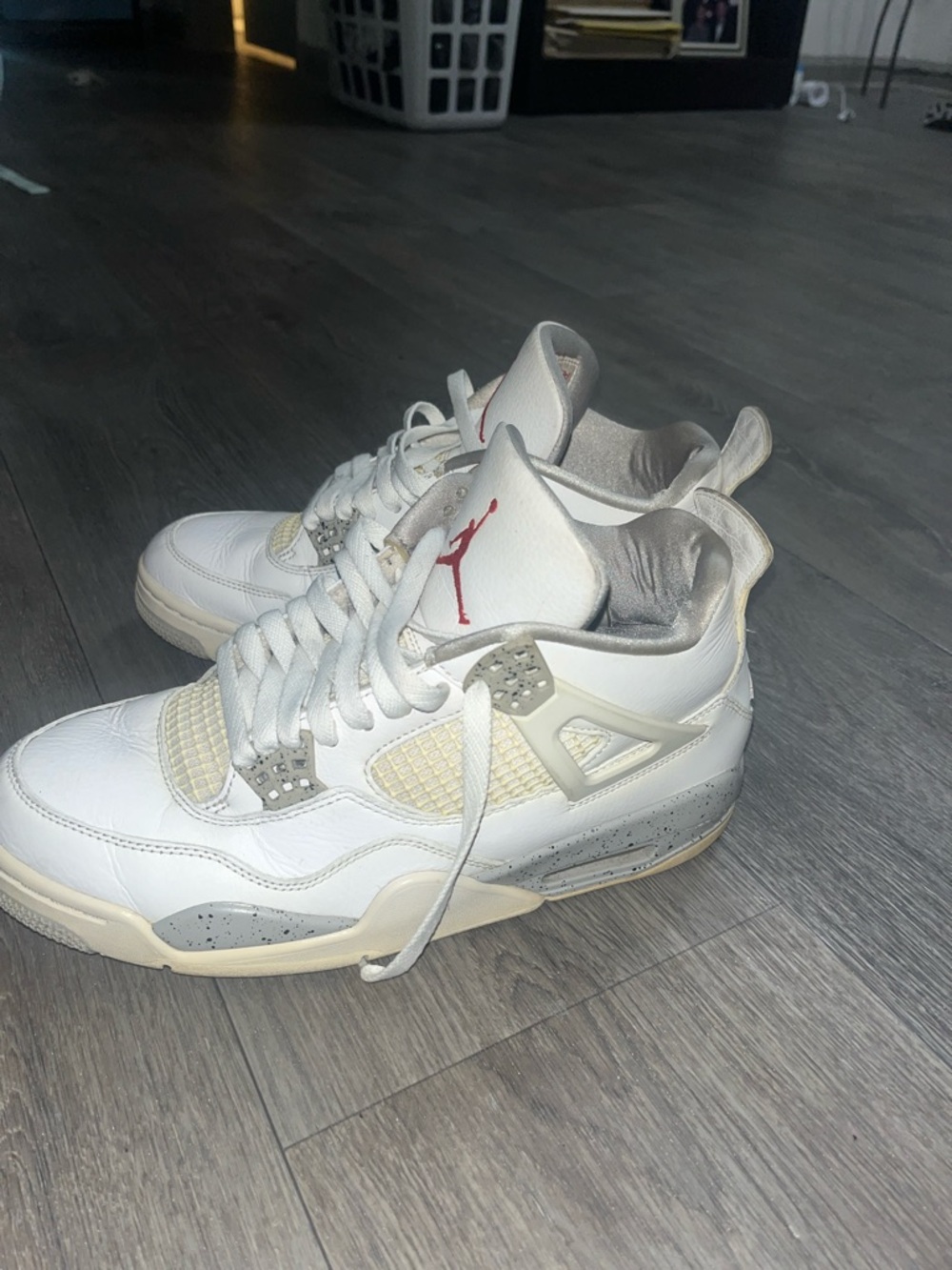 White cement jordan 4s